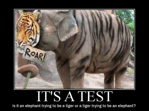 ... of a tiger onto an elephant body does not produce a real tiger roar