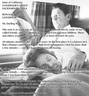 The letters Ronald wrote to Nancy.