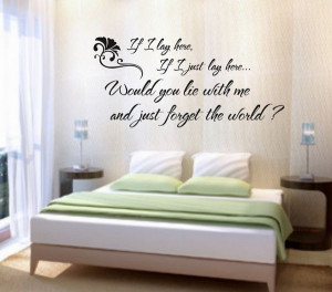 Lay Here...0849 Decorative Wall Sayings Vinyl Lettering Wall Quotes ...