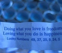 ... Love Is Freedom Loving What You Do Is Happiness - Achievement Quote