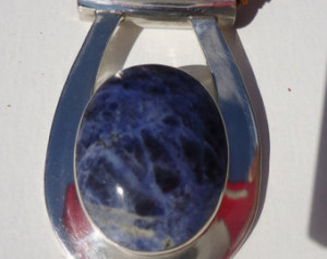 Taxco Mexico 925 TS-18 Sterling Silver and Lapis Lazuli Pendant