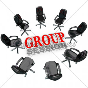 Group Session Meeting Chairs In Circle For Disc...