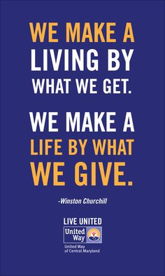united inspirational quotes inspiring words giving back philanthropy ...