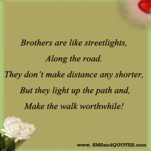 Brothers Are Like Streetlights