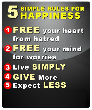 Best rules for happiness quotes