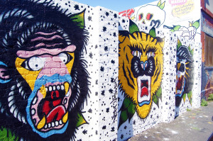 Basquiat Graffiti Melbourne light, graffiti and