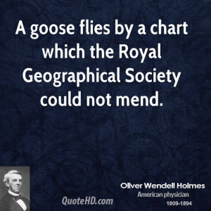 goose flies by a chart which the Royal Geographical Society could ...