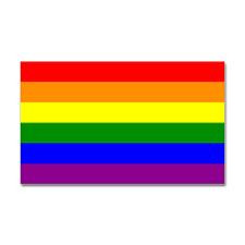 Gay Pride Flag Rectangle Sticker for