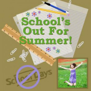 School's Out for Summer Scrapbook page