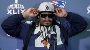 Marshawn Lynch is a two-time NFL rushing touchdowns leader