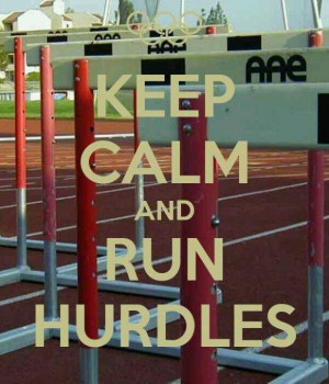 Hurdles! This would be awesome on a shirt