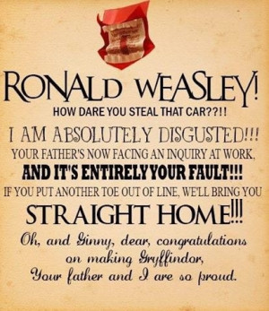 harry potter ron howler