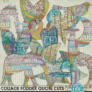 Collage Fodder Quote Cuts - digital