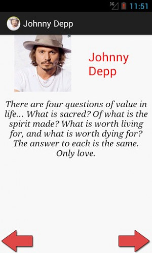 View bigger - Johnny Depp Biography & Quotes for Android screenshot