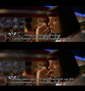 awkward silence quote from pulp fiction