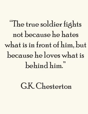 chesterton quotes sayings true soldier clever quote