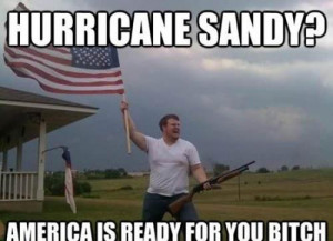 ... for this image include: america, flag, funny, hurricane and shotgun