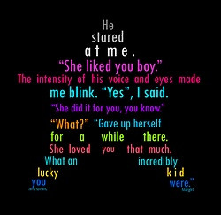 Quotes from Stargirl made into shapes. (Source: http://taguannisister ...