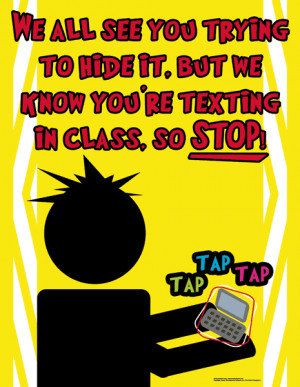 Texting In Class - Cell Phone Etiquette