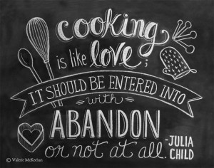 Print - Kitchen Art - Chalkboard Print - Cooking is like love Quote ...