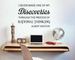 Albert Einstein Rational Thinking Q uote Wall Sticker ...