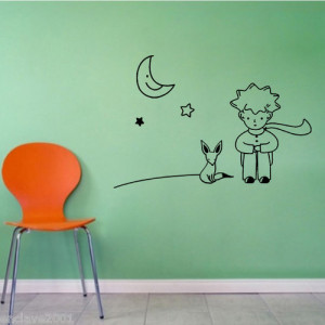 Le-Petit-Prince-Fox-Moon-Star-Décor-mureaux-Art-Stickers-muraux-WY754 ...