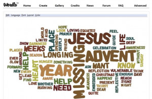 advent-1. have your class make an advent wordle