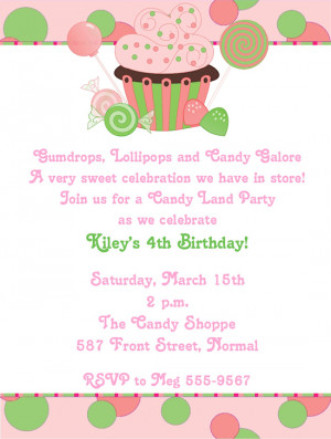 Sweet Treats Birthday Party Invitations