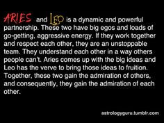 The Astrology Guru - Aries compatibility with Leo **Pretty cool ...