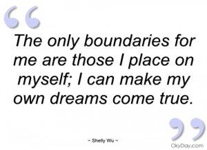 the only boundaries for me are those i