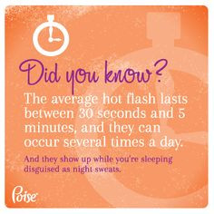 Hot flashes are one of the most recognized symptoms of the change ...