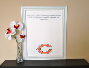 ... orange Chicago Bears Walter Payton Quote inspirational digital art