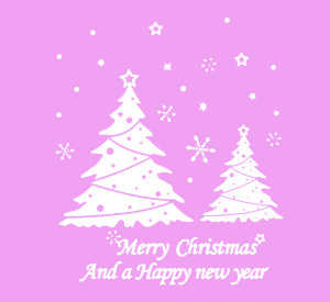 We Wish Christmas Tree Xmas Happy new year-Art Vinyl DIY wall sticker ...