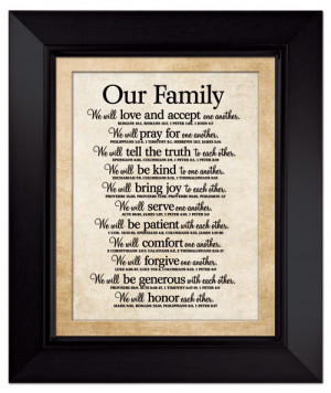 Our Family Large Wall Plaque - Christian Home Decor