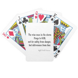 Vintage Emerson Inspirational Courage Quote Poker Cards