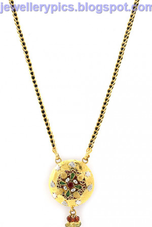 Carat Nallapusalu Black Beads Jewellery Designs