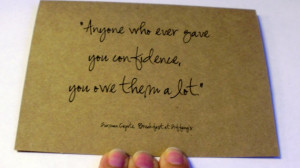 Confidence Truman Capote Quote Breakfast at by hendersweet, $2.50