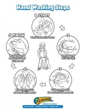 Printable Hand Washing Coloring Pages