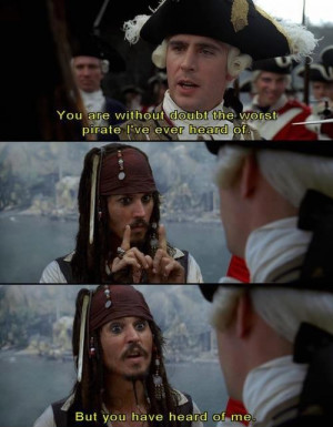 Captain Jack Sparrow pirates of the caribbean