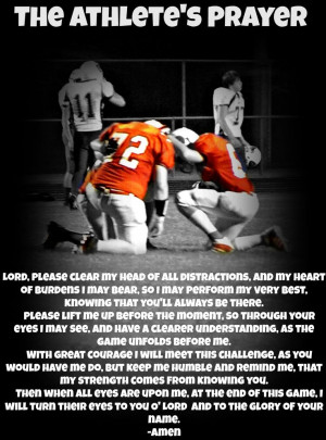 The Athlete's Prayer