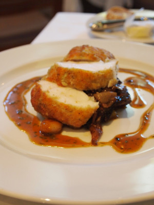 Sasha's pan-fried monkfish with garlic and fennel. To quote the menu ...