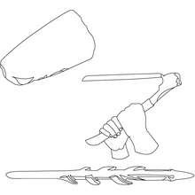Dibujo Para Colorear Homo Sapiens Cazandoo El Mamút