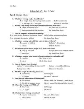 Fahrenheit 451 Part 3 Quiz (Burning Bright)