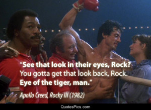 Eye of the tiger, man – Rocky 3