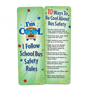 Home Education I'm Cool I Follow School Bus Safety Rules Bookmark