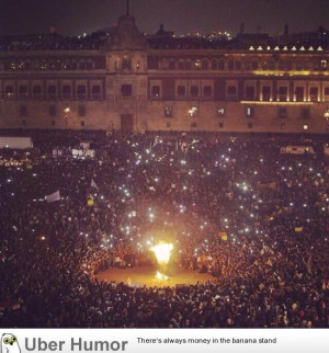 Current march in Mexico City against the government, taken in the ...
