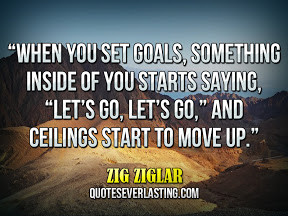 When you set goals, something inside of you starts saying, “Let’s ...