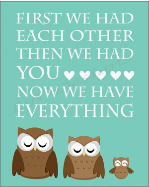 Aqua Owl Nursery Quote Print 8x10 by LJBrodock on Etsy, $8.00