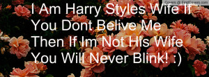 Am Harry Styles Wife If You Dont Belive Me Then If Im Not His Wife ...