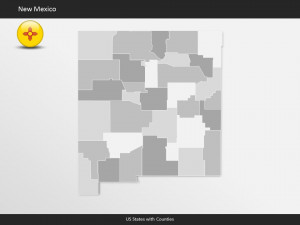 Home New Mexico County Map Template for PowerPoint